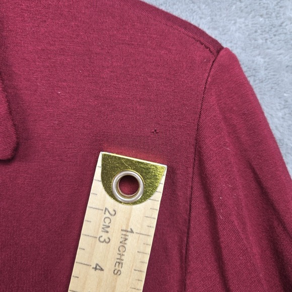 Cozy Earth Womens Small Burgundy Bamboo Stretch Knit Long-Sleeve Pajama Set - Picture 6 of 12